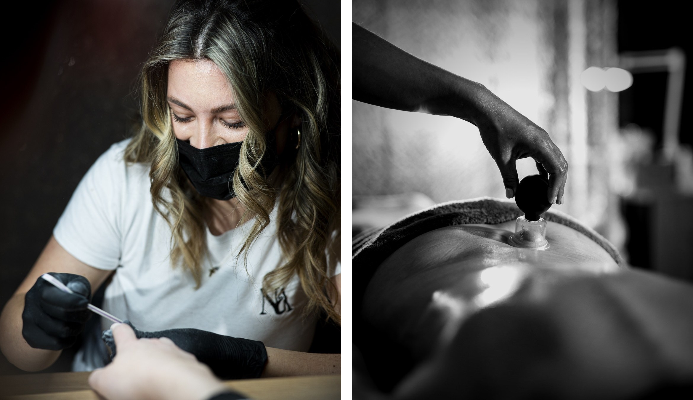 Manik&uuml;re und Massage mit Schr&ouml;pfglas bei Nessys Alpenbeauty im Martellerhof